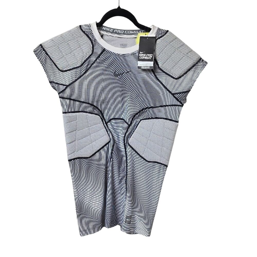 Nike Pro Combat Hyperstrong Padded Football Shirt  Black and White Mens XL NWT